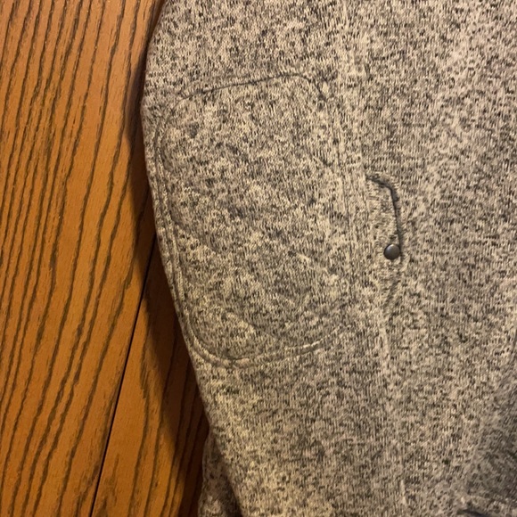 Eddie Bauer Zip up, grey with elbow pads! - Picture 2 of 4